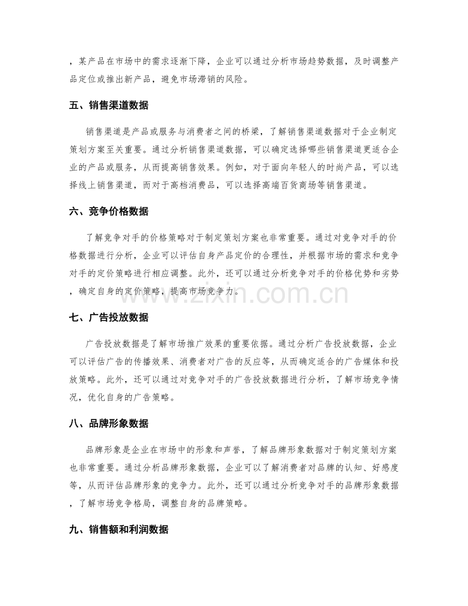 制定策划方案时需要参考的市场数据.docx_第2页