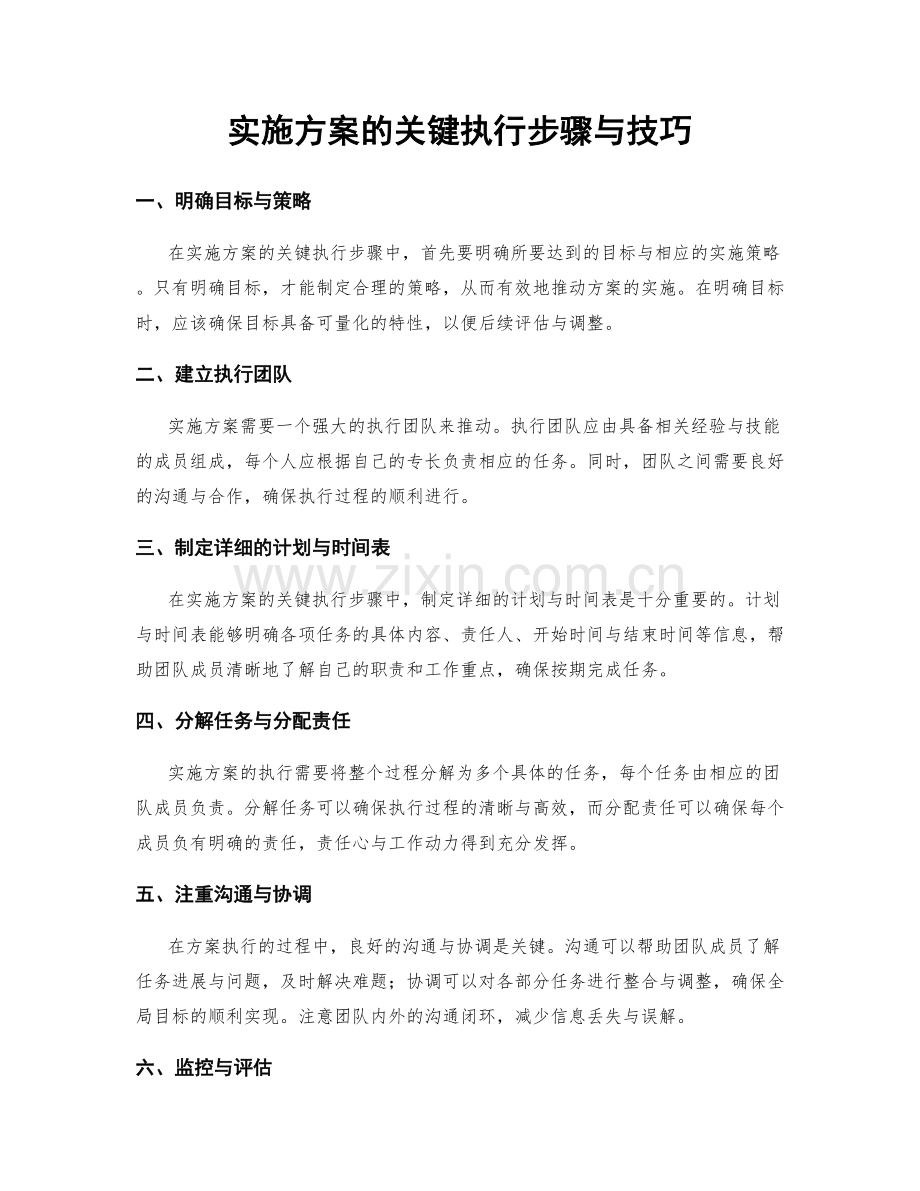 实施方案的关键执行步骤与技巧.docx_第1页