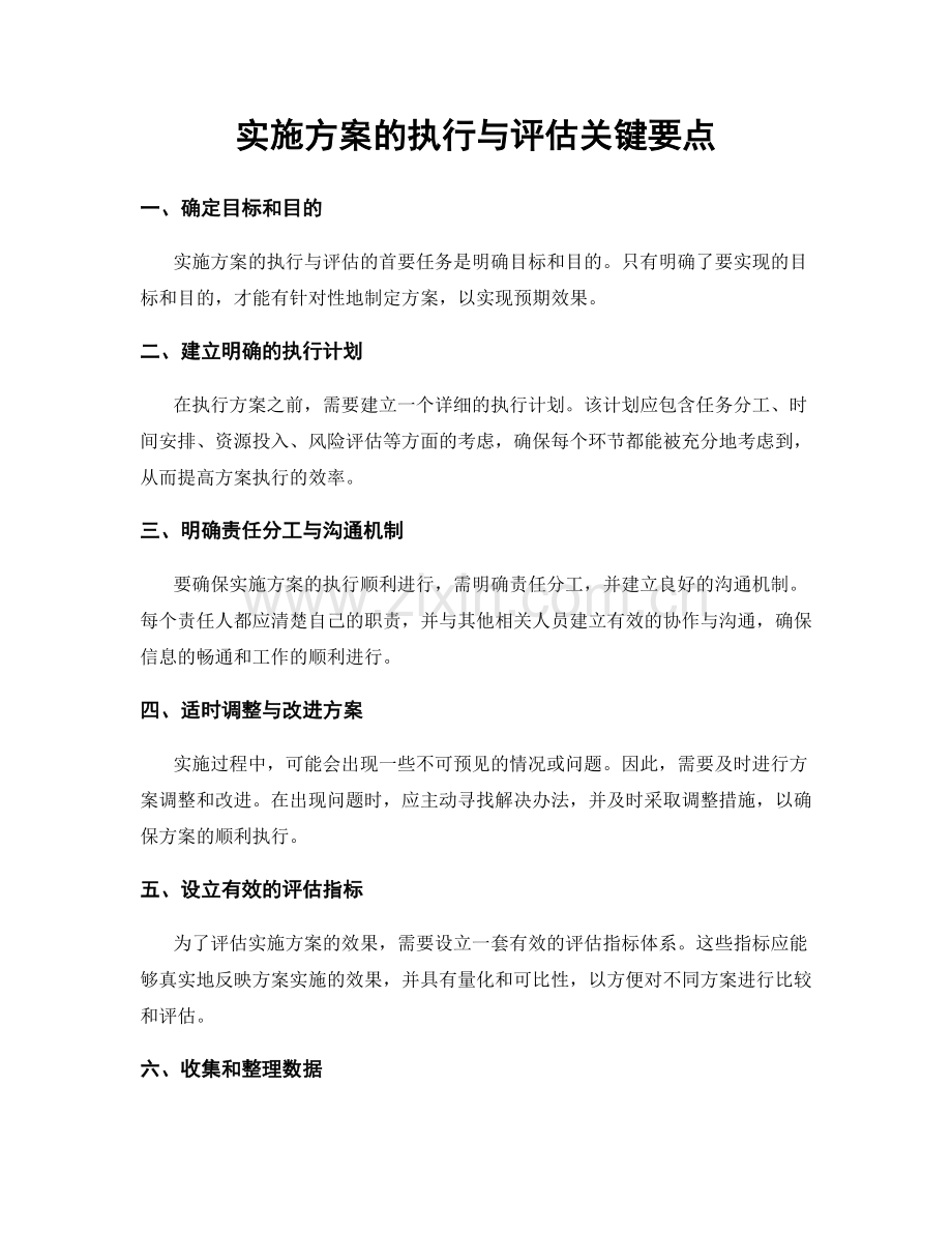 实施方案的执行与评估关键要点.docx_第1页