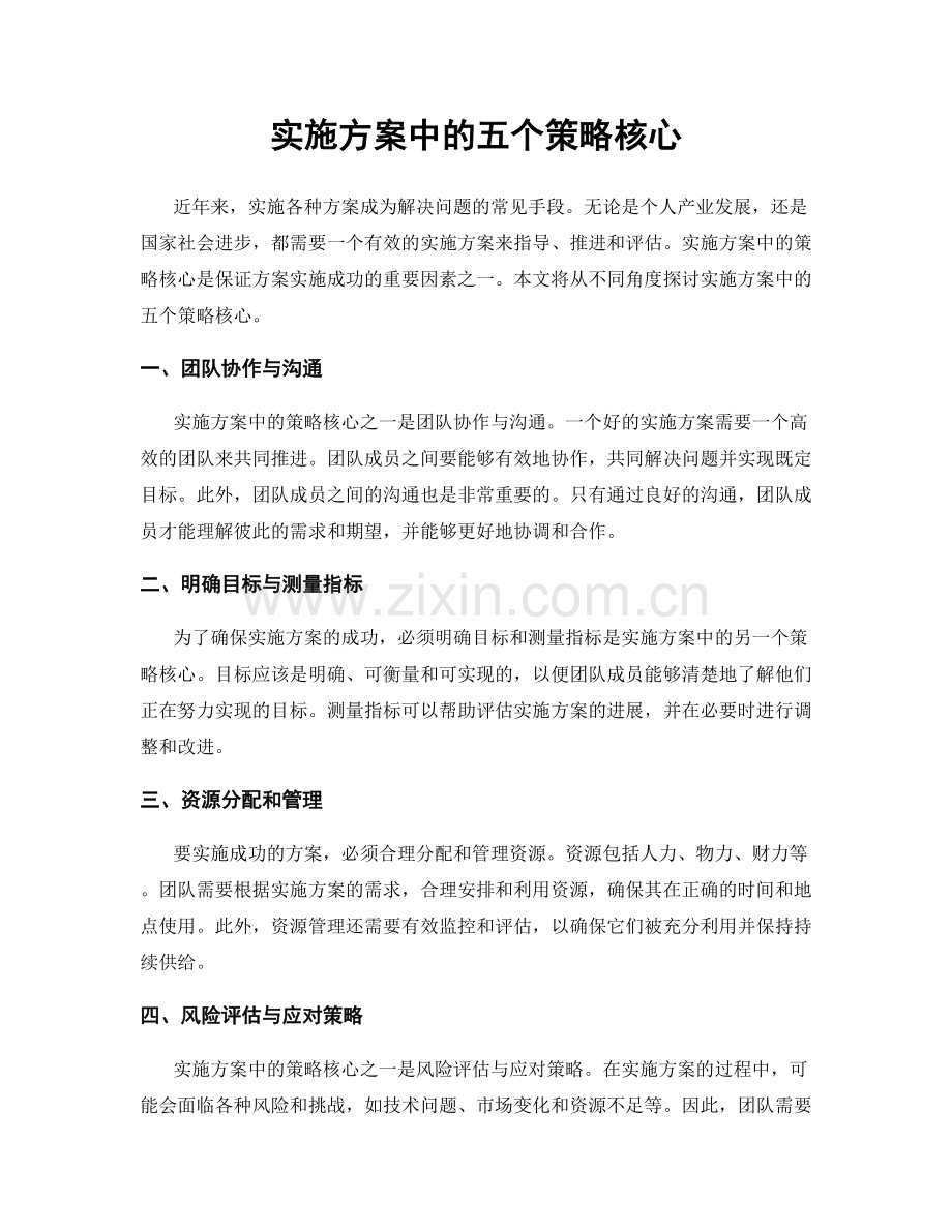 实施方案中的五个策略核心.docx_第1页