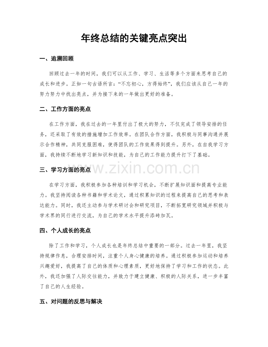 年终总结的关键亮点突出.docx_第1页