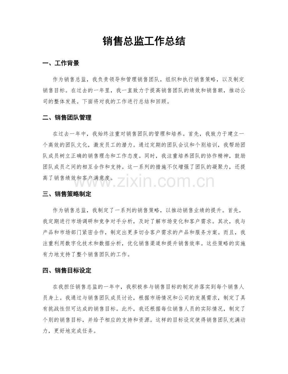 销售总监工作总结.docx_第1页