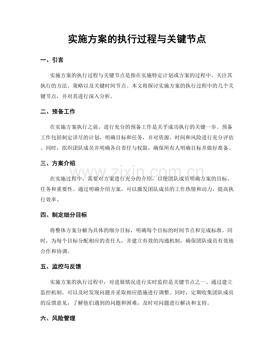 实施方案的执行过程与关键节点.docx_第1页