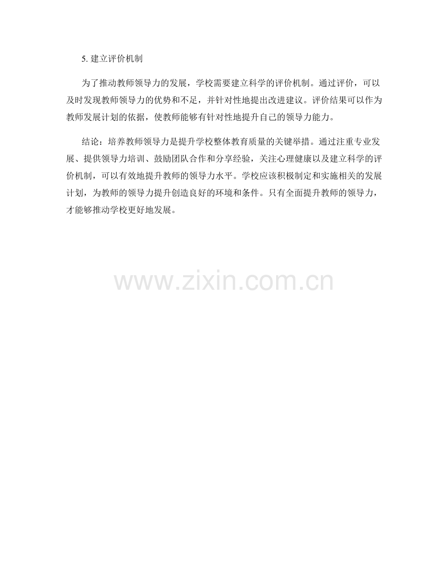 培养教师领导力的发展计划建议.docx_第2页