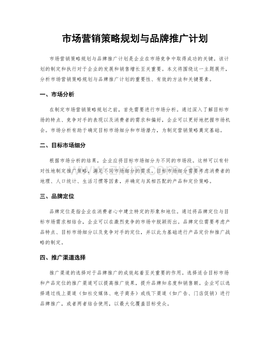 市场营销策略规划与品牌推广计划.docx_第1页