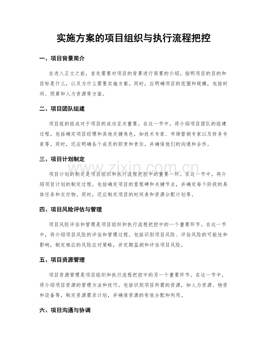 实施方案的项目组织与执行流程把控.docx_第1页