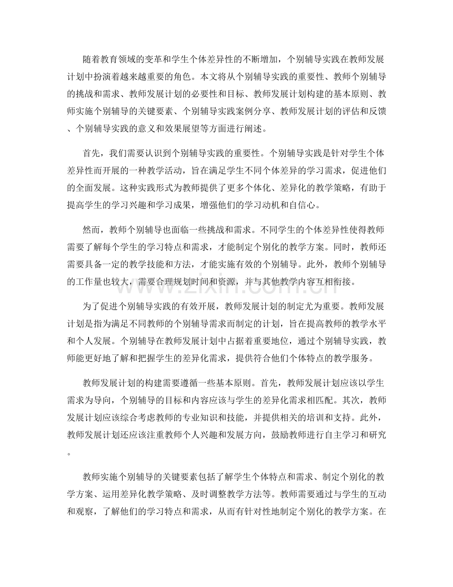 个别辅导实践：教师发展计划解析.docx_第2页