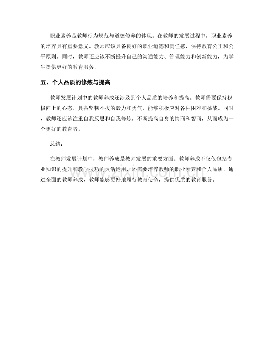 教师发展计划中的教师养成与职业素养.docx_第2页