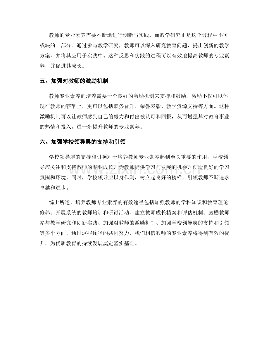 教师发展计划：培养教师专业素养的有效途径.docx_第2页