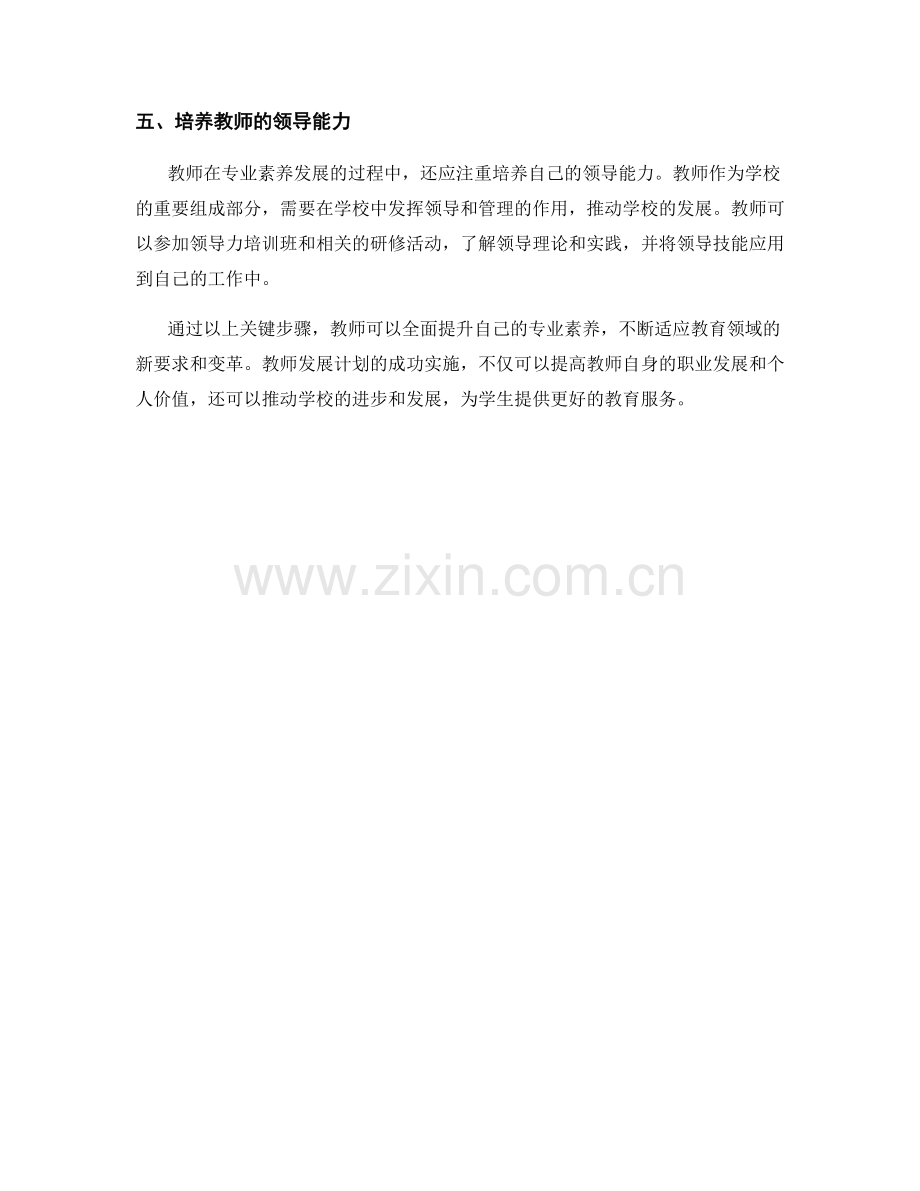 教师发展计划：发展专业素养的关键步骤.docx_第2页