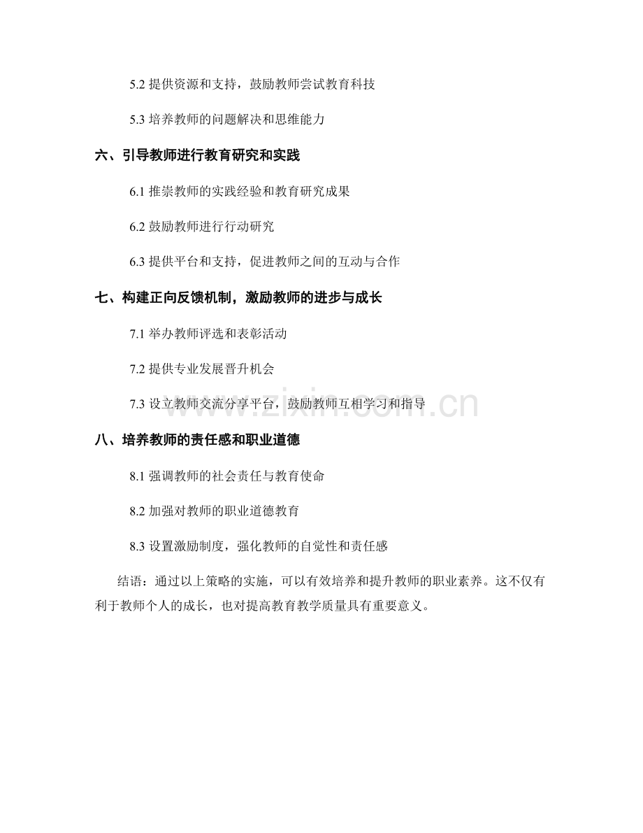 教师发展计划中职业素养的培养与提升策略.docx_第2页