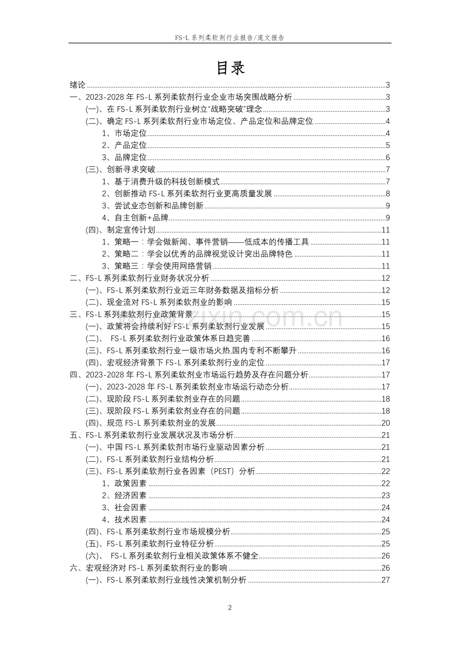 2023年FS-L系列柔软剂行业洞察报告及未来五至十年预测分析报告.docx_第2页