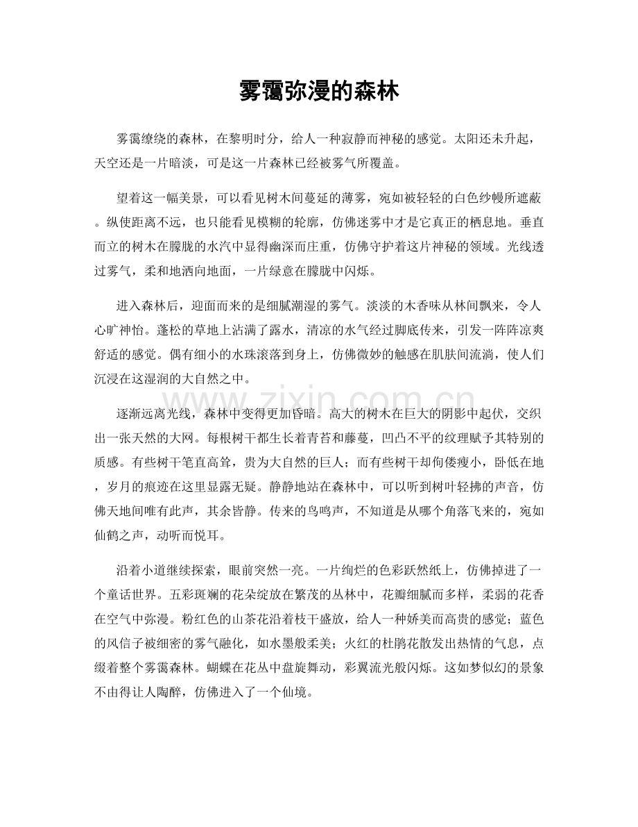 雾霭弥漫的森林.docx_第1页