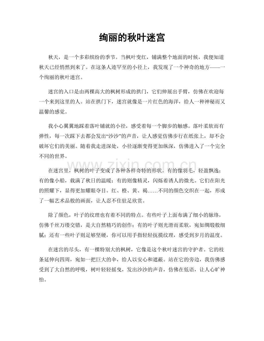 绚丽的秋叶迷宫.docx_第1页