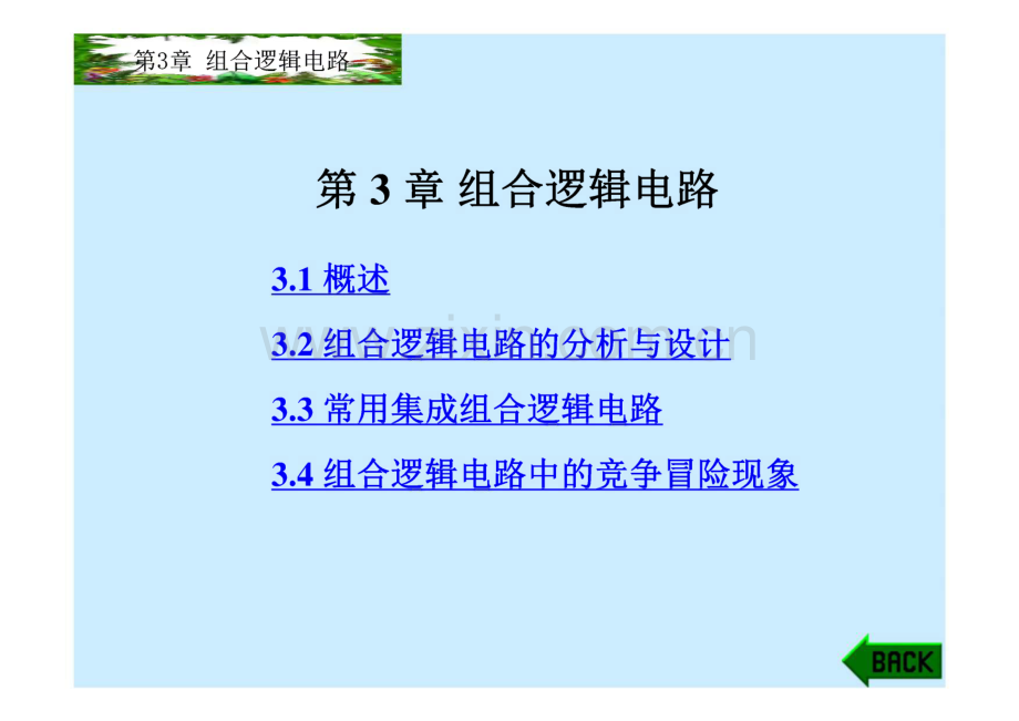 数字电子技术基础教学课件 第3章 组合逻辑电路.pdf_第1页