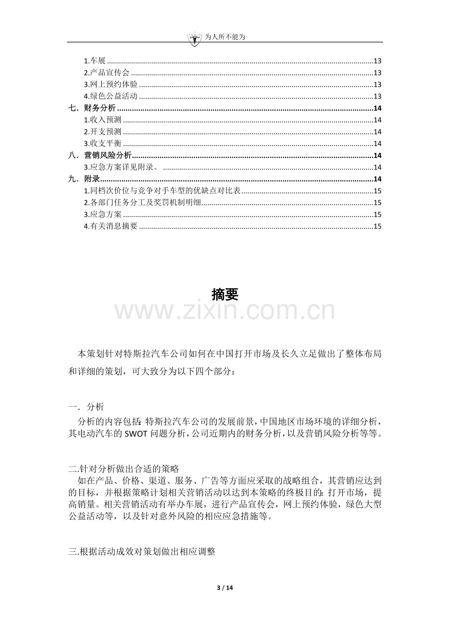 特斯拉电动汽车项目营销策划书.doc_第3页