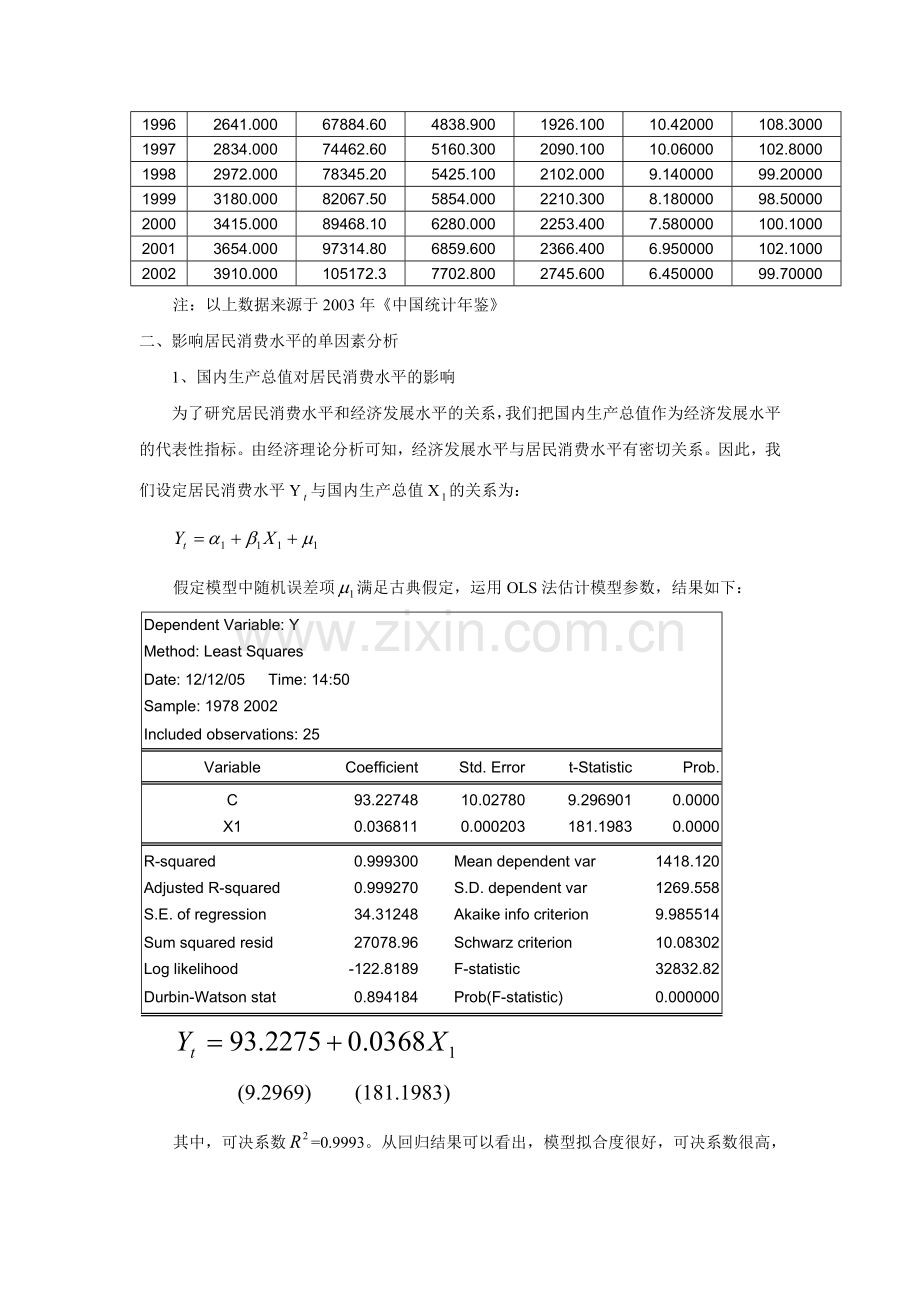 我国居民消费水平的计量分析及对策建议.doc_第2页