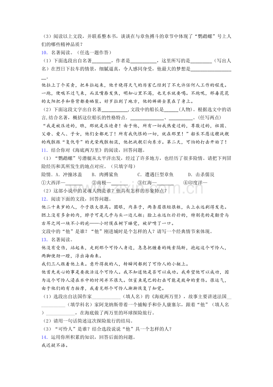 《海底两万里名著阅读题》专题训练(答案).doc_第3页