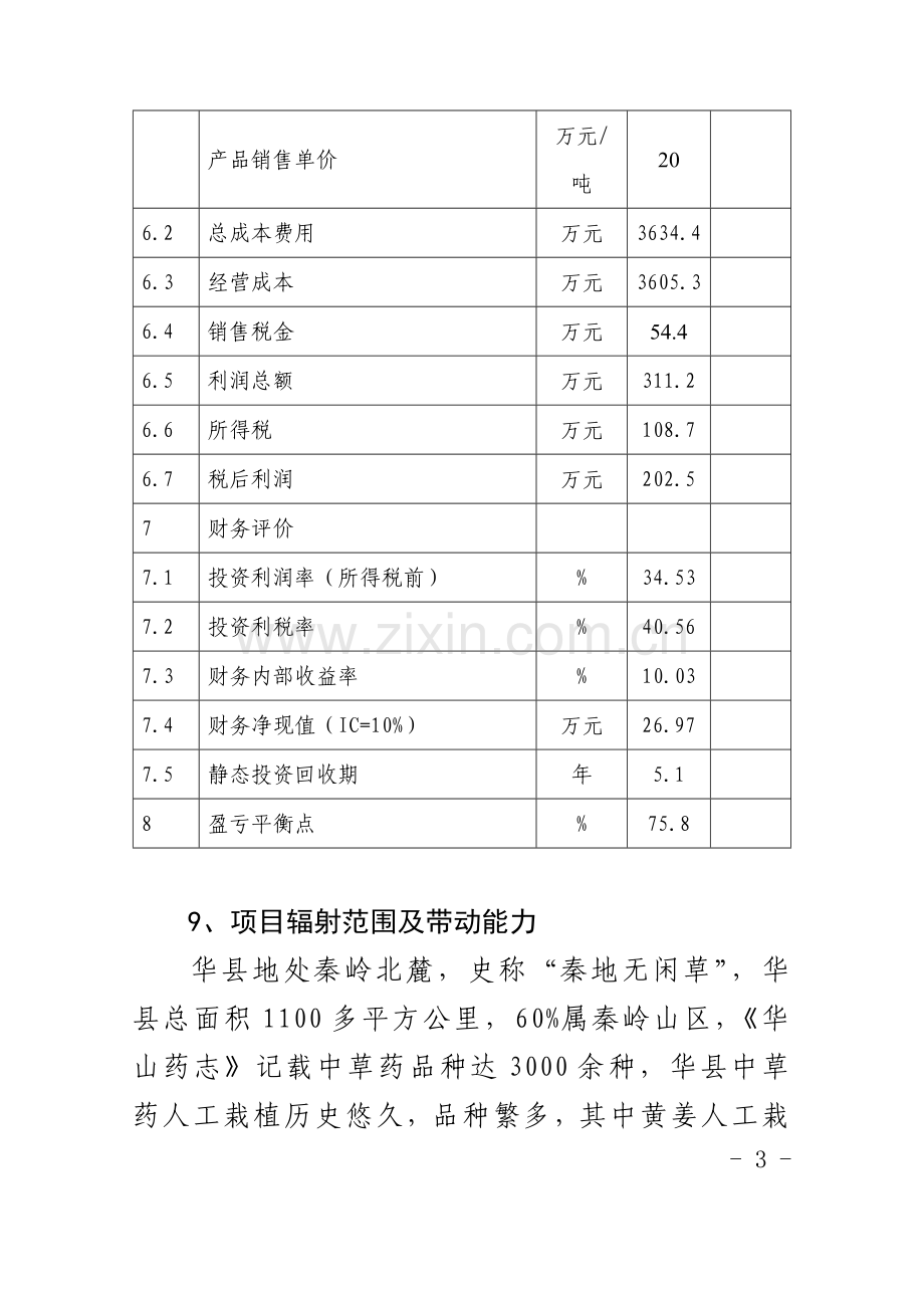 陕西华县黄姜皂素提取项目(年产黄姜皂素240吨项目)建设可行性论证报告(doc).doc_第3页