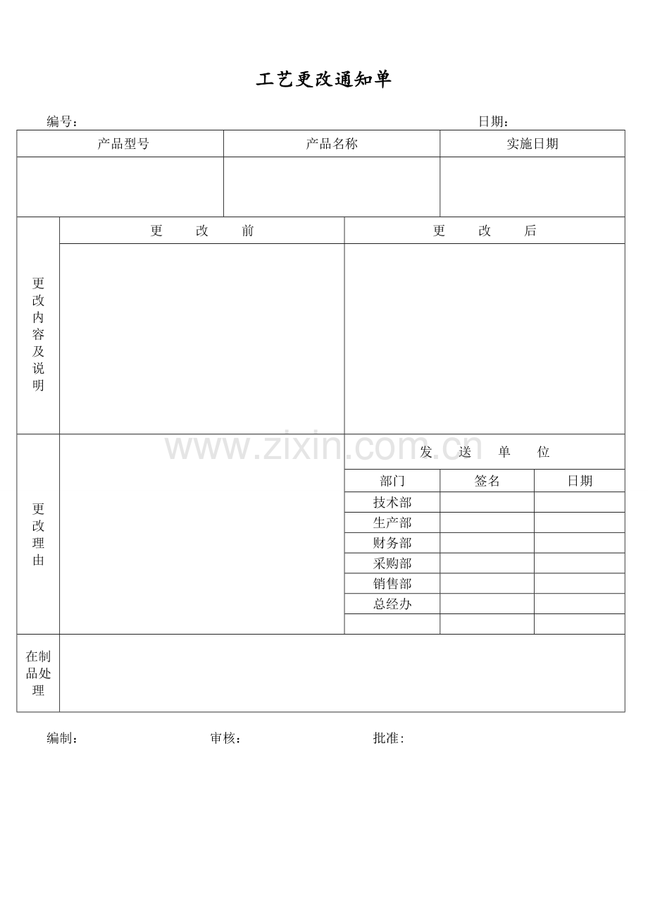 工艺变更通知单.doc_第1页