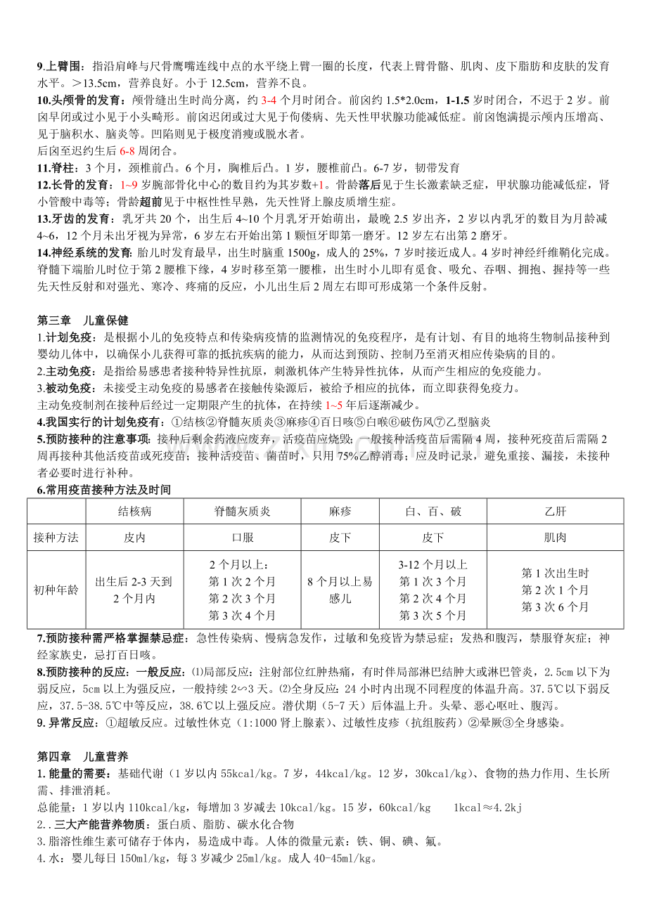 儿科护理学重点内容整理.doc_第2页