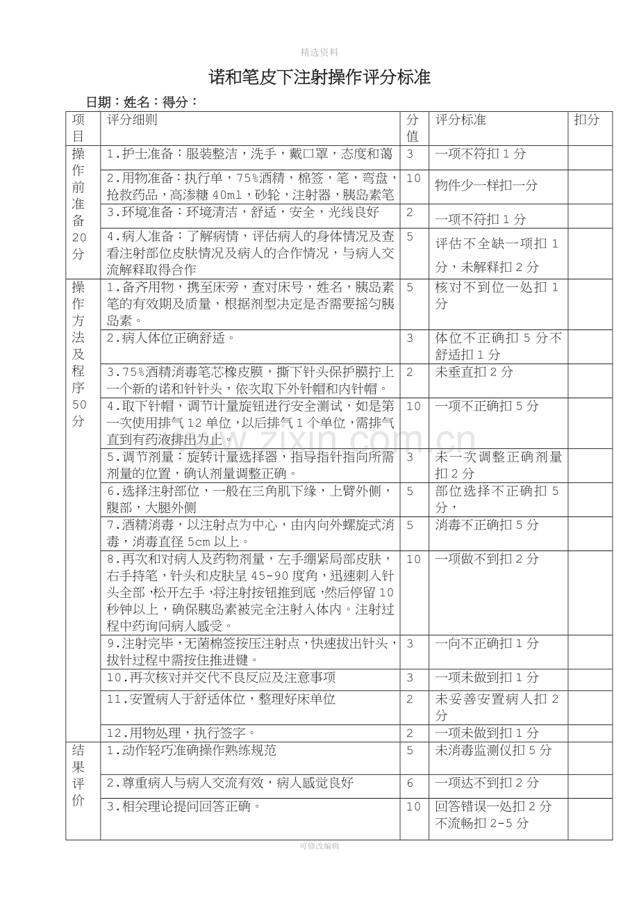 胰岛素泵操作评分标准.docx_第3页