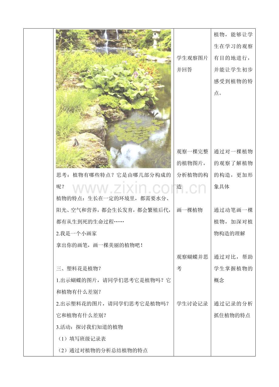 教科版小学科学一年级上册：第一单元第一课《我们知道的植物》(教案).doc_第2页