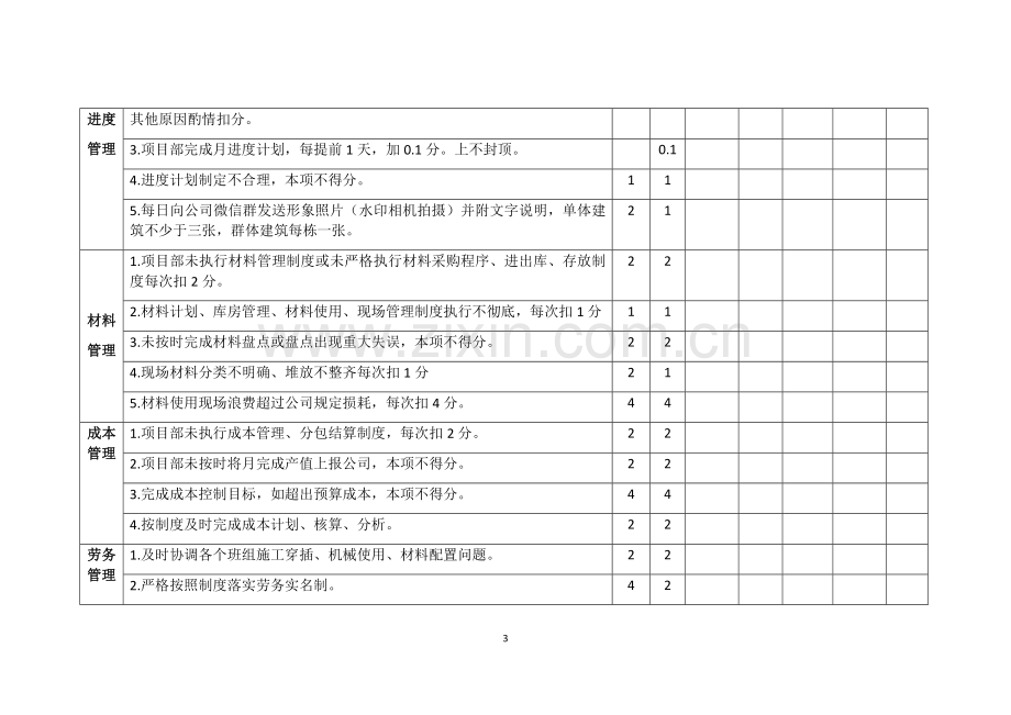 项目经理绩效考核表格.doc_第3页