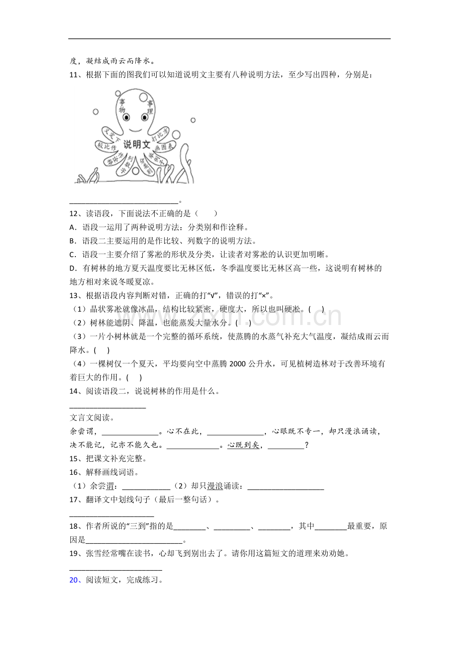 【语文】北京市育英小学小学五年级下册期末试题(含答案)(1).doc_第3页