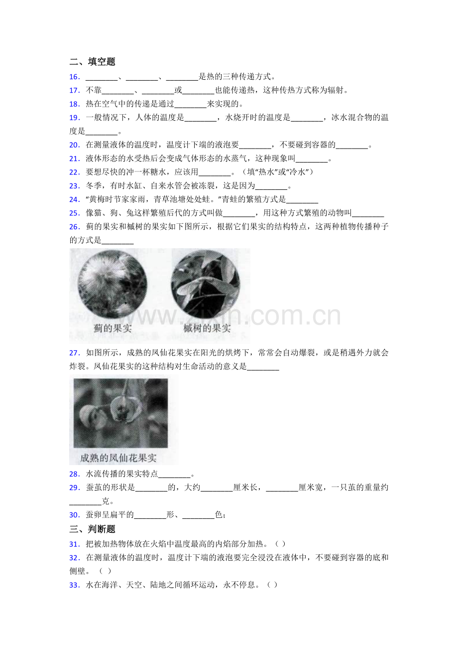 【新教材】2021年四年级下册科学试题-期末综合测试含答案.doc_第2页