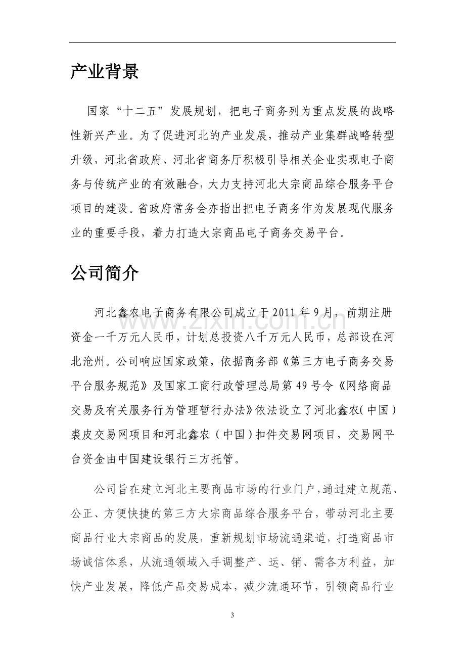 大宗商品电子商务综合服务平台项目策划书.doc_第3页