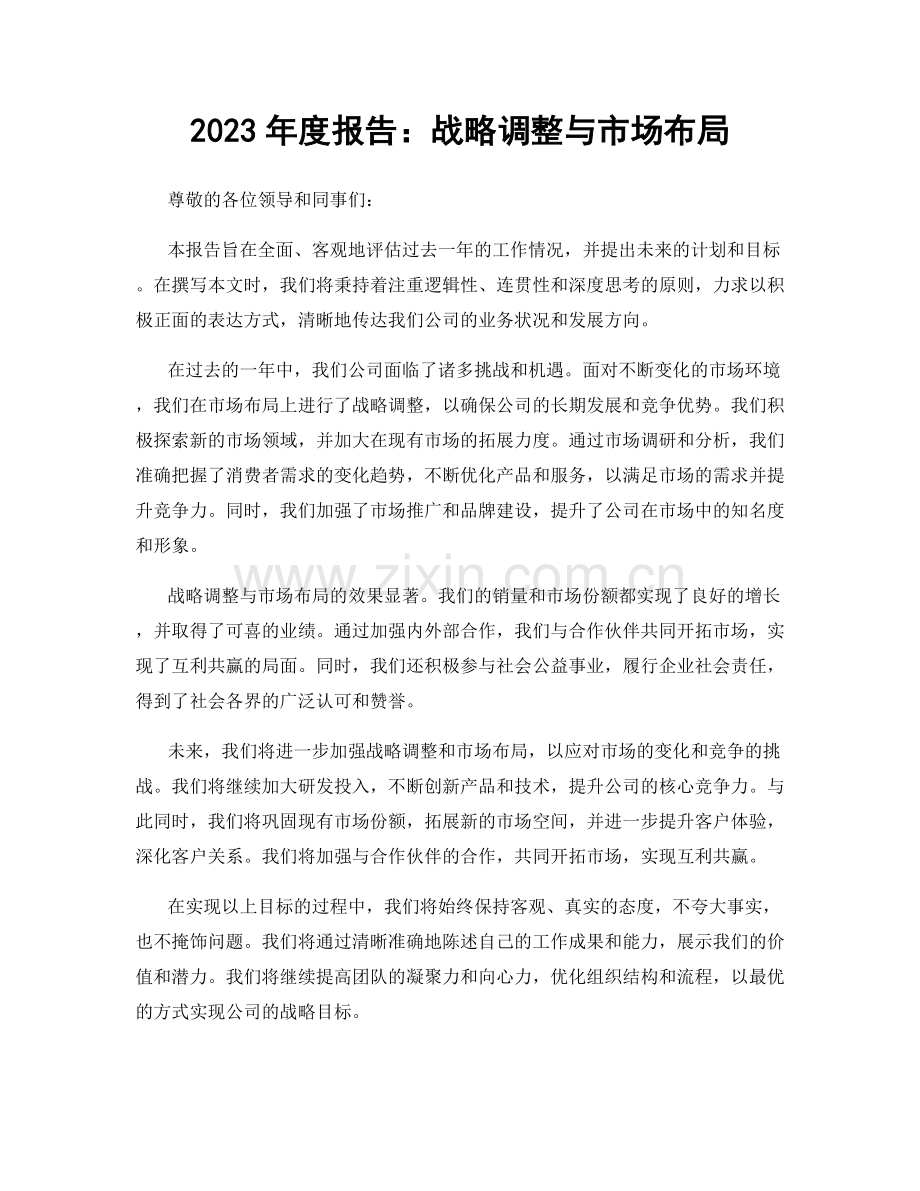 2023年度报告：战略调整与市场布局.docx_第1页