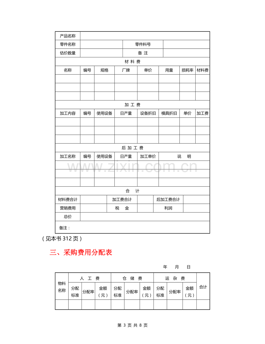 采购价格与成本管理表格模版.doc_第3页