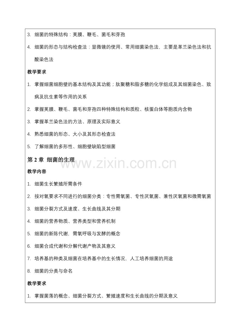 医学微生物学教学大纲.doc_第3页