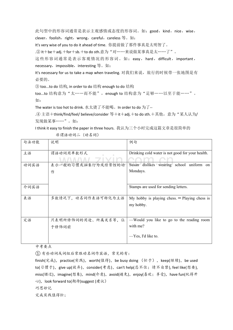 中考英语非谓语动词专项讲解与训练.doc_第2页