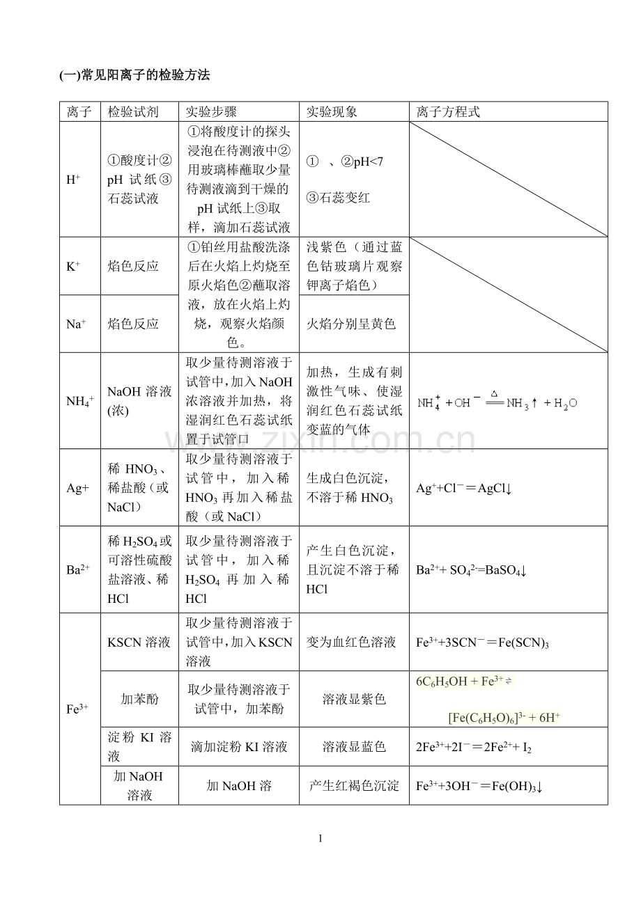 高中化学常见离子检验大全.doc_第1页