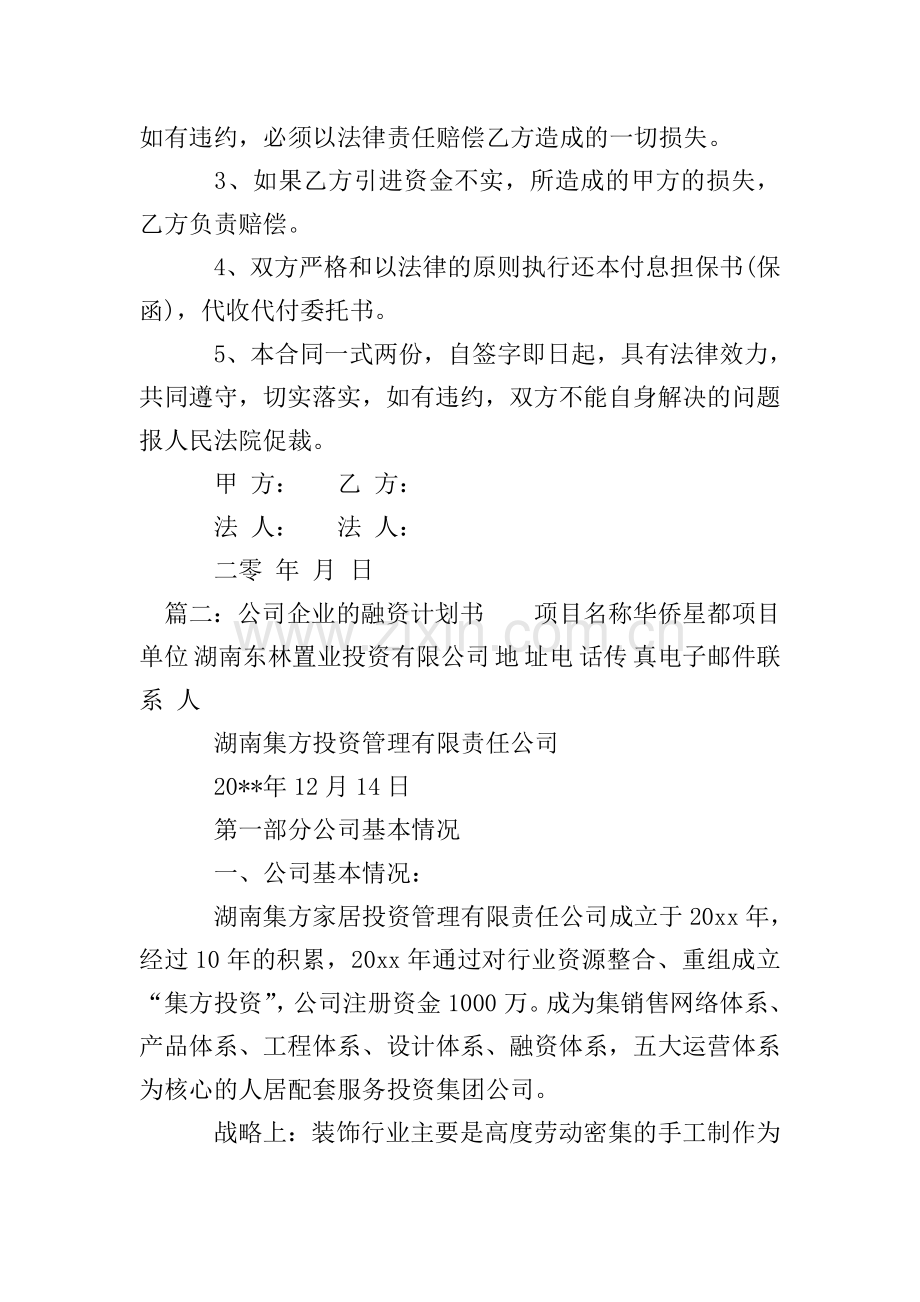 公司企业的融资计划书.doc_第3页