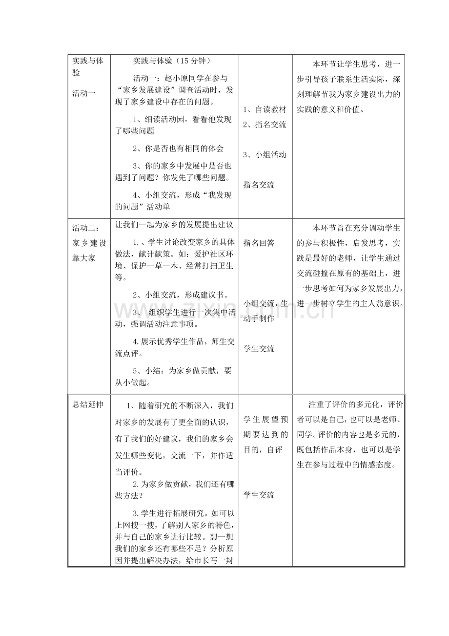 部编版道德与法治四年级下册教案：12-家乡的喜与忧—我为家乡发展出力-第二课时.doc_第3页