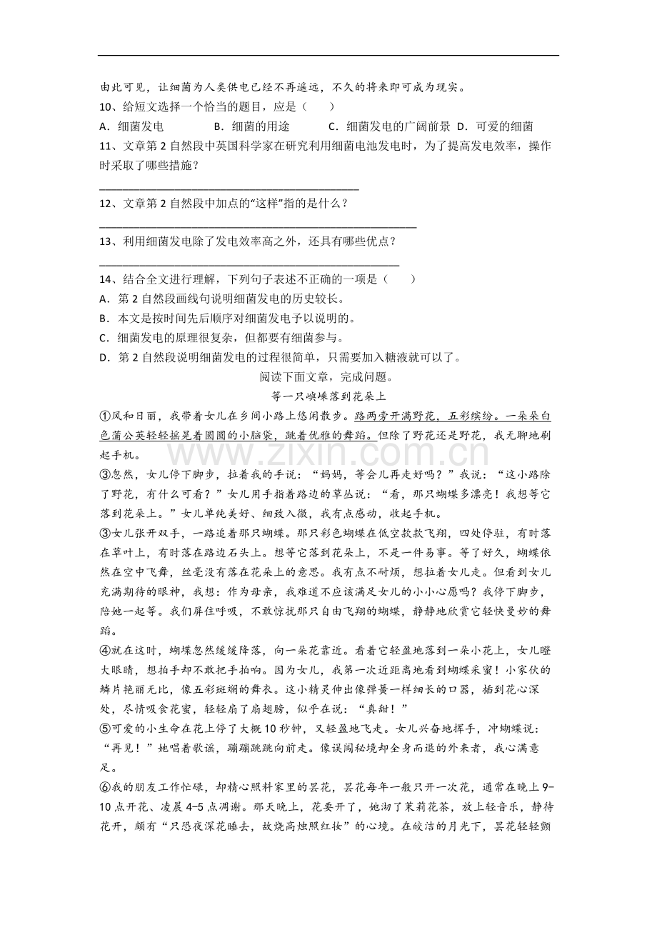 六年级上册期末语文复习综合试卷测试卷(答案)(部编版).docx_第3页