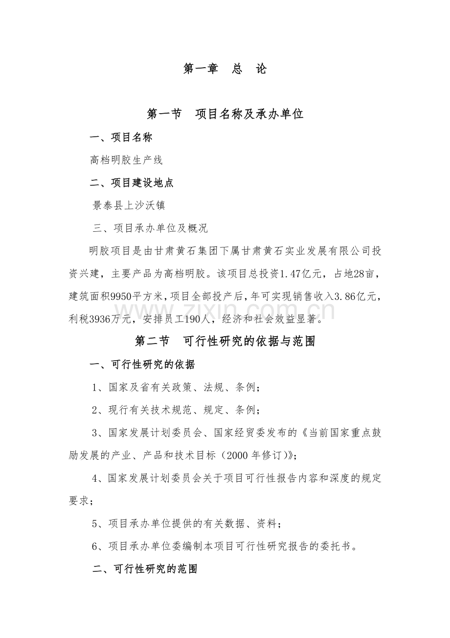 高档明胶生产线可研报告.doc_第2页