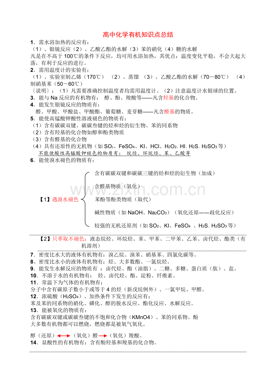 高中化学有机知识点总结.doc_第1页