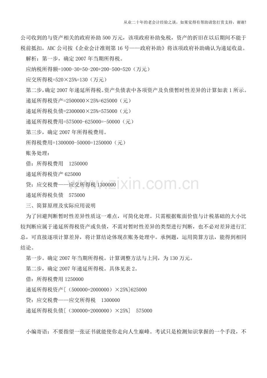 案例分析企业递延所得税计算方法(老会计人的经验).doc_第2页