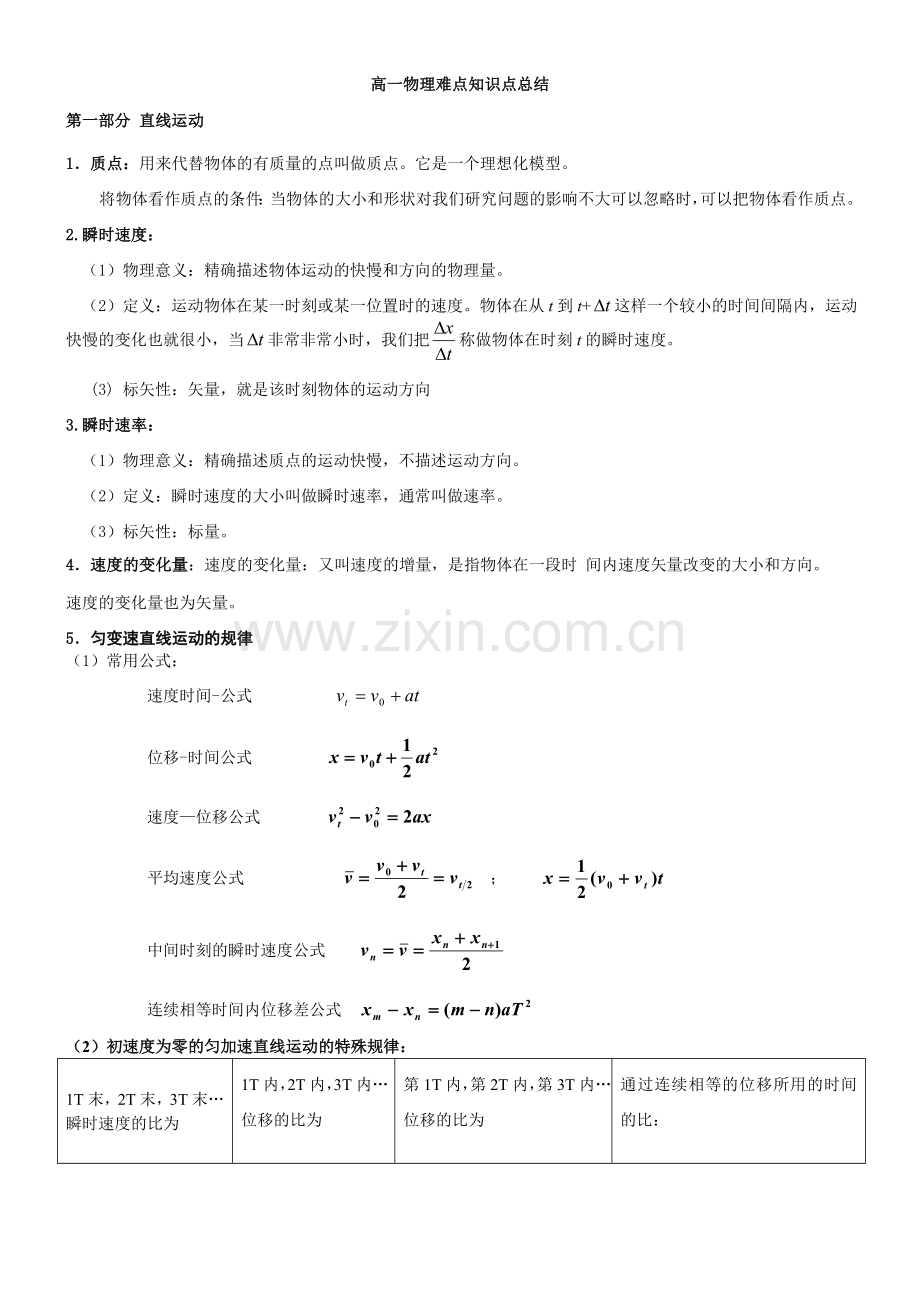 高一物理难点知识点总结.doc_第1页