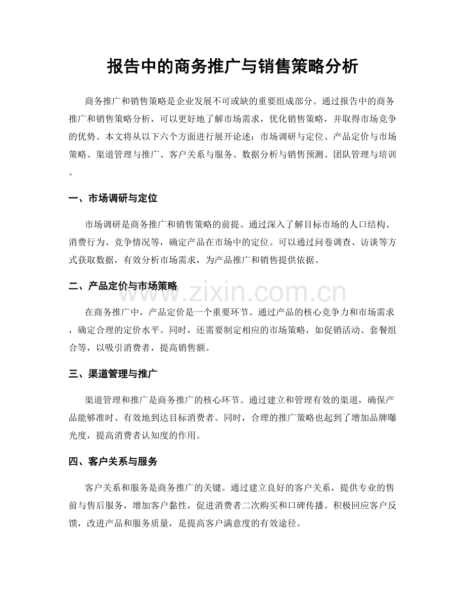 报告中的商务推广与销售策略分析.docx_第1页