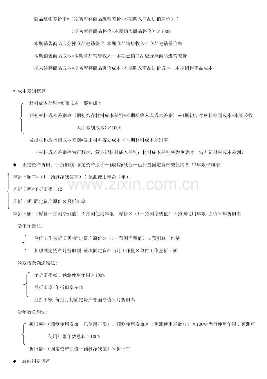 2021年初级会计实务各章公式汇总.doc_第2页