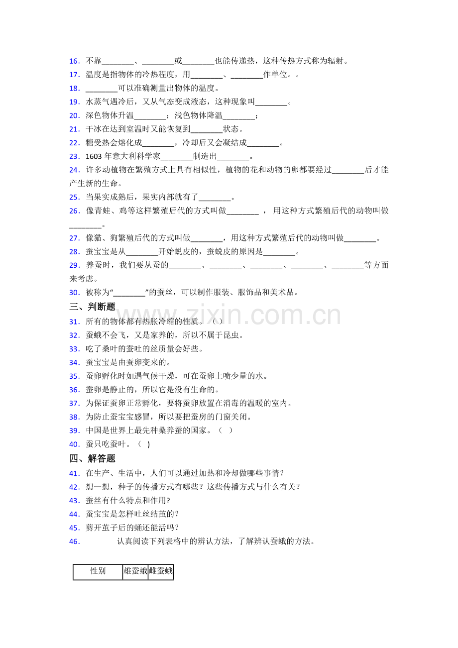 2021年四年级下册科学试题-期末试卷-苏教版含答案.doc_第2页