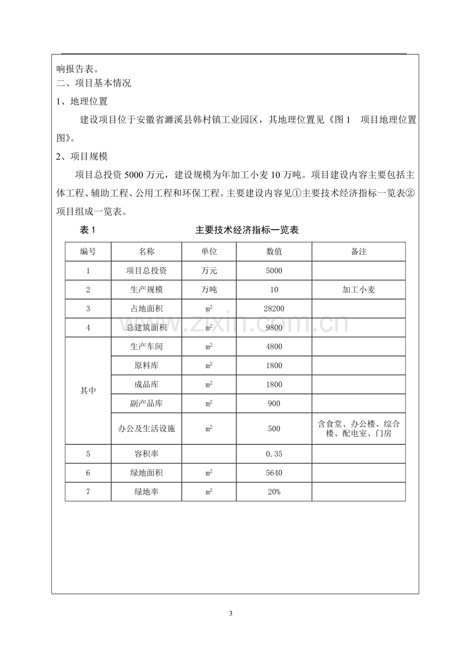 年加工10万吨小麦生产线项目环境影响评估报告书.doc_第3页