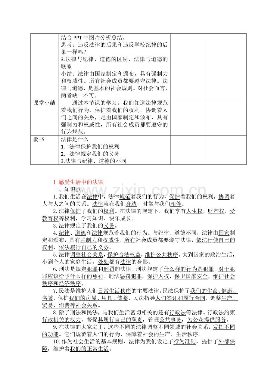 部编道德与法治六年级上册：1.1《法律是什么》1教案.doc_第2页