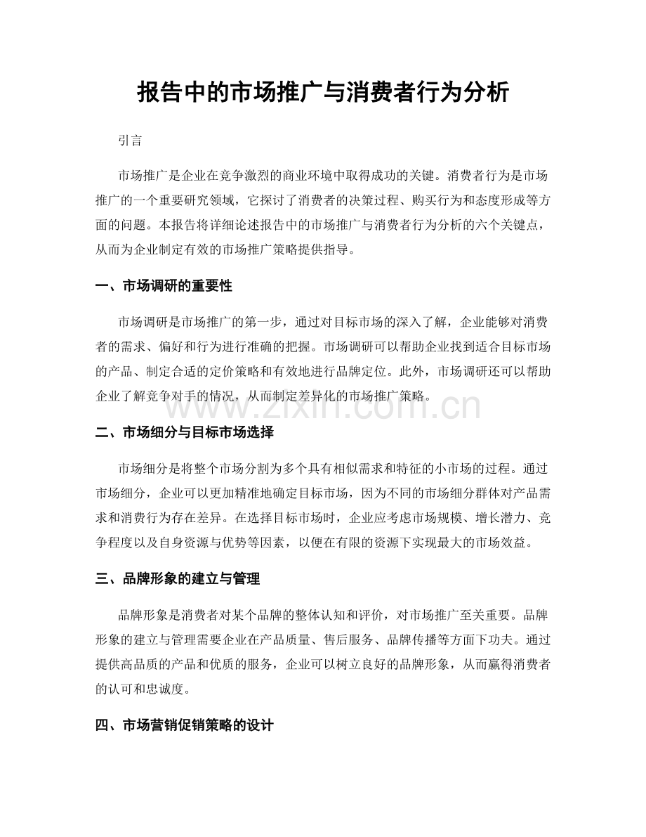 报告中的市场推广与消费者行为分析.docx_第1页