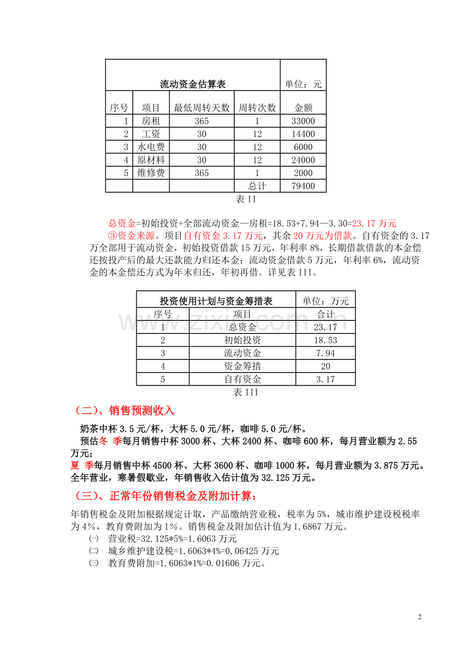 选修课作业奶茶店财务分析.doc_第2页